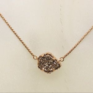 Kendra Scott Tess Rose Gold Drusy Necklace